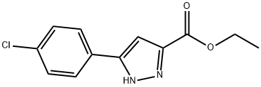 3-(4-CHLOROPHENYL)-1H-PYRAZOLE-5-CARBOXYLIC ACID ETHYL ESTER Struktur