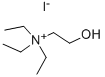 (2-HYDROXYETHYL)TRIETHYLAMMONIUM IODIDE Struktur