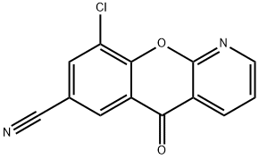 9-Chloro-5-oxo-5H-[1]benzopyrano[2,3-b]pyridine-7-carbonitrile Struktur