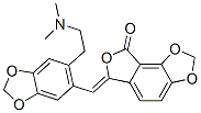 6-[(Z)-[6-[2-(Dimethylamino)ethyl]-1,3-benzodioxol-5-yl]methylene]furo[3,4-e]-1,3-benzodioxol-8(6H)-one Struktur