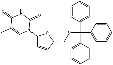 5'-O-TRITYL-2',3'-DEHYDROTHYMIDINE Struktur