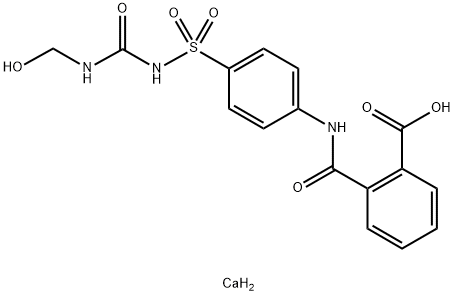 calcium bis[2-[[[4-[[[[(hydroxymethyl)amino]carbonyl]amino]sulphonyl]phenyl]amino]carbonyl]benzoate] Struktur