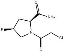 2-Pyrrolidinecarboxamide, 1-(chloroacetyl)-4-fluoro-, (2S,4S)- (9CI) Struktur