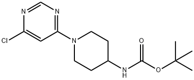 [1-(6-Chloro-pyriMidin-4-yl)-piperidin-4-yl]-carbaMic acid tert-butyl ester, 98+% C14H21ClN4O2, MW: 312.8 Struktur