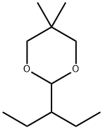 2-(1-ethylpropyl)-5,5-dimethyl-1,3-dioxane  Struktur