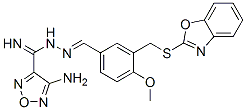 1,2,5-Oxadiazole-3-carboximidicacid,4-amino-,[[3-[(2-benzoxazolylthio)methyl]-4-methoxyphenyl]methylene]hydrazide(9CI) Struktur