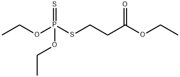 Phosphorodithioic acid O,O-diethyl S-[2-(ethoxycarbonyl)ethyl] ester Struktur