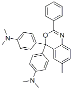 6-Methyl-4,4-bis(p-dimethylaminophenyl)-2-phenyl-4H-3,1-benzoxazine Struktur