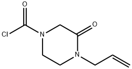 1-Piperazinecarbonyl chloride, 3-oxo-4-(2-propenyl)- (9CI) Struktur