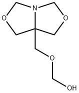 5-Hydroxymethoxymethyl-1-aza-3,7-dioxabicyclo(3.3.0)octane Struktur