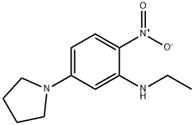 Benzenamine, N-ethyl-2-nitro-5-(1-pyrrolidinyl)- (9CI) Struktur