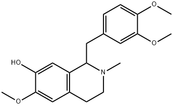 1-[(3,4-dimethoxyphenyl)methyl]-6-methoxy-2-methyl-3,4-dihydro-1H-isoq uinolin-7-ol Struktur