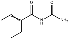 N-(aminocarbonyl)-2-ethyl-2-butenamide  Struktur