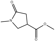 1-Methyl-5-oxo-3-pyrrolidinecarboxylic acid methyl ester Struktur