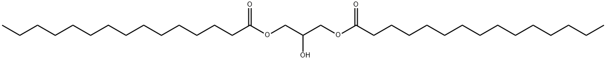 Pentadecanoic acid, 1,1'-(2-hydroxy-1,3-propanediyl) ester Struktur