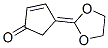 2-Cyclopenten-1-one,  4-(1,3-dioxolan-2-ylidene)- Struktur