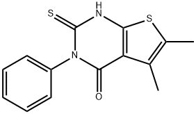 5,6-DIMETHYL-3-PHENYL-2-THIOXO-2,3-DIHYDROTHIENO[2,3-D]PYRIMIDIN-4(1H)-ONE Struktur