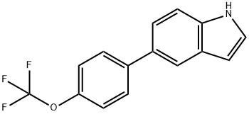 5-(4-trifluoromethoxyphenyl)-1H-indole Struktur