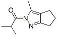 Cyclopentapyrazole, 2,4,5,6-tetrahydro-3-methyl-2-(2-methyl-1-oxopropyl)- (9CI) Struktur