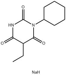 sodium 1-cyclohexyl-5-ethylbarbiturate Struktur