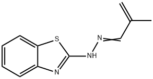 2-Propenal,2-methyl-,2-benzothiazolylhydrazone(9CI) Struktur