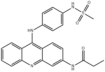 N-[4-[(3-Propionylamino-9-acridinyl)amino]phenyl]methanesulfonamide Struktur