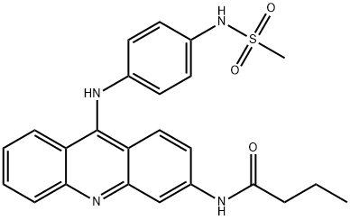 N-[4-[(3-Butyrylamino-9-acridinyl)amino]phenyl]methanesulfonamide Struktur