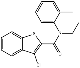 Benzo[b]thiophene-2-carboxamide, 3-chloro-N-ethyl-N-(2-methylphenyl)- (9CI) Struktur