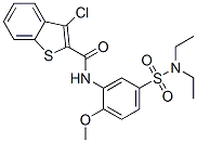 Benzo[b]thiophene-2-carboxamide, 3-chloro-N-[5-[(diethylamino)sulfonyl]-2-methoxyphenyl]- (9CI) Struktur