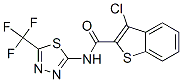 Benzo[b]thiophene-2-carboxamide, 3-chloro-N-[5-(trifluoromethyl)-1,3,4-thiadiazol-2-yl]- (9CI) Struktur