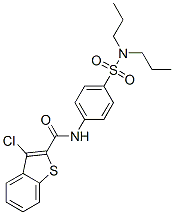 Benzo[b]thiophene-2-carboxamide, 3-chloro-N-[4-[(dipropylamino)sulfonyl]phenyl]- (9CI) Struktur