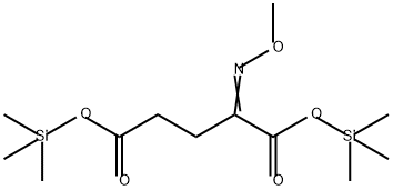 2-(Methoxyimino)pentanedioic acid bis(trimethylsilyl) ester Struktur