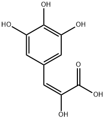 2-Propenoic acid, 2-hydroxy-3-(3,4,5-trihydroxyphenyl)-, (2E)- (9CI) Struktur