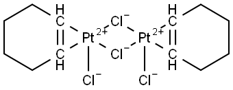 DI-MU-CHLOROBIS[CHLORO(CYCLOHEXENE)PLATINUM(II)] Struktur