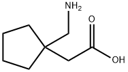 Cyclopentaneacetic  acid,  1-(aminomethyl)- Struktur