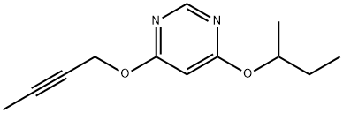 Pyrimidine, 4-(2-butynyloxy)-6-(1-methylpropoxy)- (9CI) Struktur