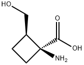 Cyclobutanecarboxylic acid, 1-amino-2-(hydroxymethyl)-, (1S,2R)- (9CI) Struktur