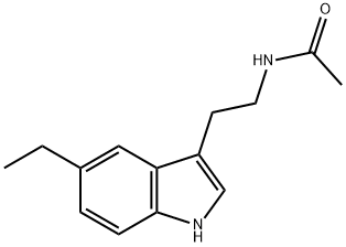 Acetamide, N-[2-(5-ethyl-1H-indol-3-yl)ethyl]- (9CI) Struktur