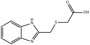 [(1H-benzimidazol-2-ylmethyl)thio]acetic acid Struktur