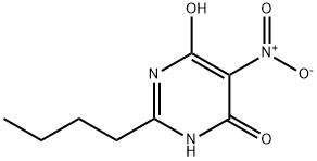 2-BUTYL-6-HYDROXY-5-NITRO-4(1H)-PYRIMIDINONE Struktur