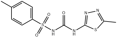 2-methyl-5-[({[(4-methylphenyl)sulfonyl]amino}carbonyl)amino]-1,3,4-thiadiazole Struktur