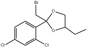 2-(bromomethyl)-2-(2,4-dichlorophenyl)-4-ethyl-1,3-dioxolane Struktur