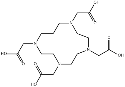 1,4,7,10-Tetrakis(carboxymethyl)-1,4,7,10-tetraazacyclotridecane Struktur