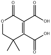 5,6-Dihydro-5,5-dimethyl-2-oxo-2H-pyran-3,4-dicarboxylic acid Struktur