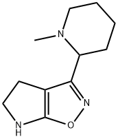 4H-Pyrrolo[3,2-d]isoxazole,5,6-dihydro-3-(1-methyl-2-piperidinyl)-(9CI) Struktur