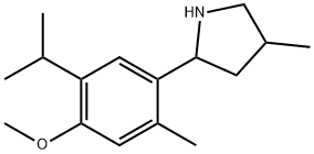 Pyrrolidine, 2-[4-methoxy-2-methyl-5-(1-methylethyl)phenyl]-4-methyl- (9CI) Struktur