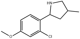 Pyrrolidine, 2-(2-chloro-4-methoxyphenyl)-4-methyl- (9CI) Struktur