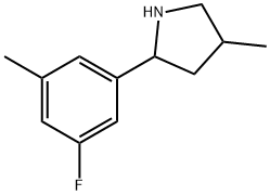 Pyrrolidine, 2-(3-fluoro-5-methylphenyl)-4-methyl- (9CI) Struktur