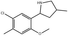 Pyrrolidine, 2-(5-chloro-2-methoxy-4-methylphenyl)-4-methyl- (9CI) Struktur