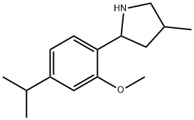 Pyrrolidine, 2-[2-methoxy-4-(1-methylethyl)phenyl]-4-methyl- (9CI) Struktur